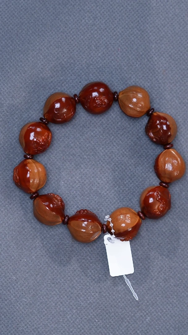 橄榄核手串小*哥原皮无相佛20