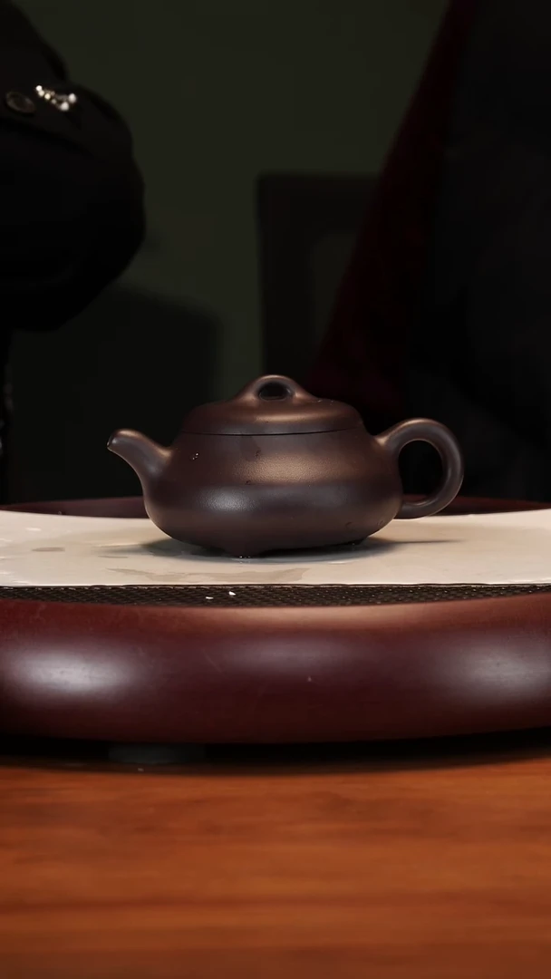 【闪购商品】紫砂茶壶2-38YJB汉棠石瓢60年代黑墩头