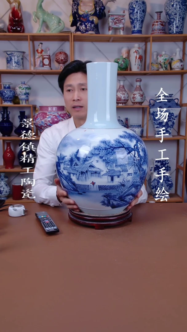 瓶景德镇手工手绘陶瓷摆件78