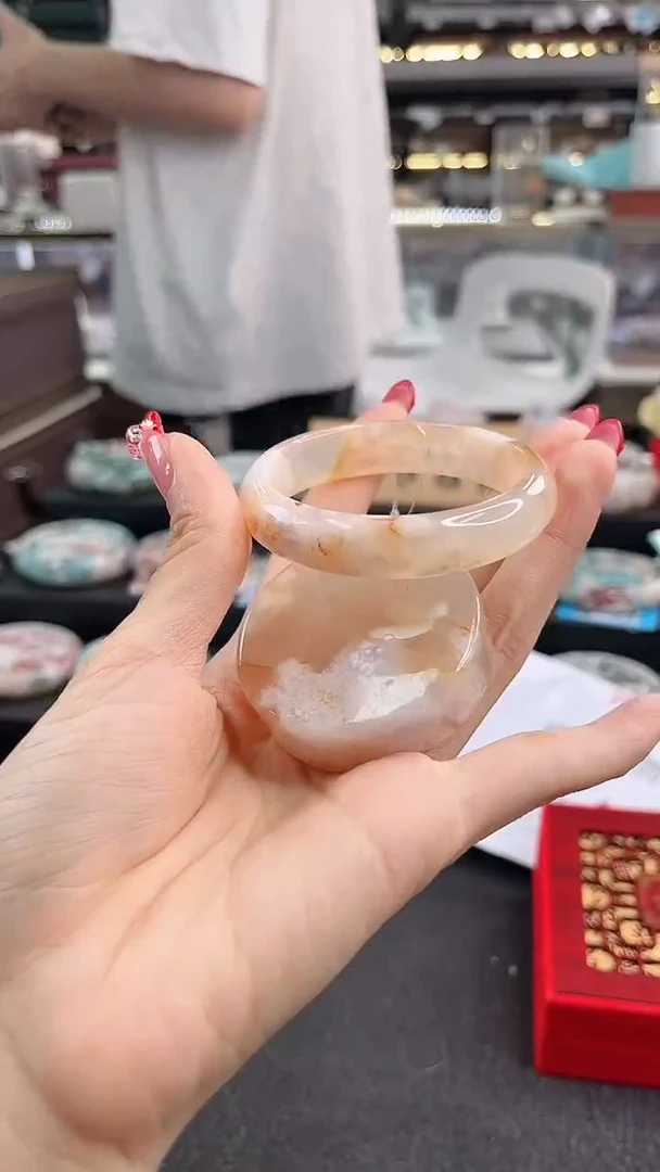 未镶嵌手镯石英质玉52圈口 （赠品镯心）3005013