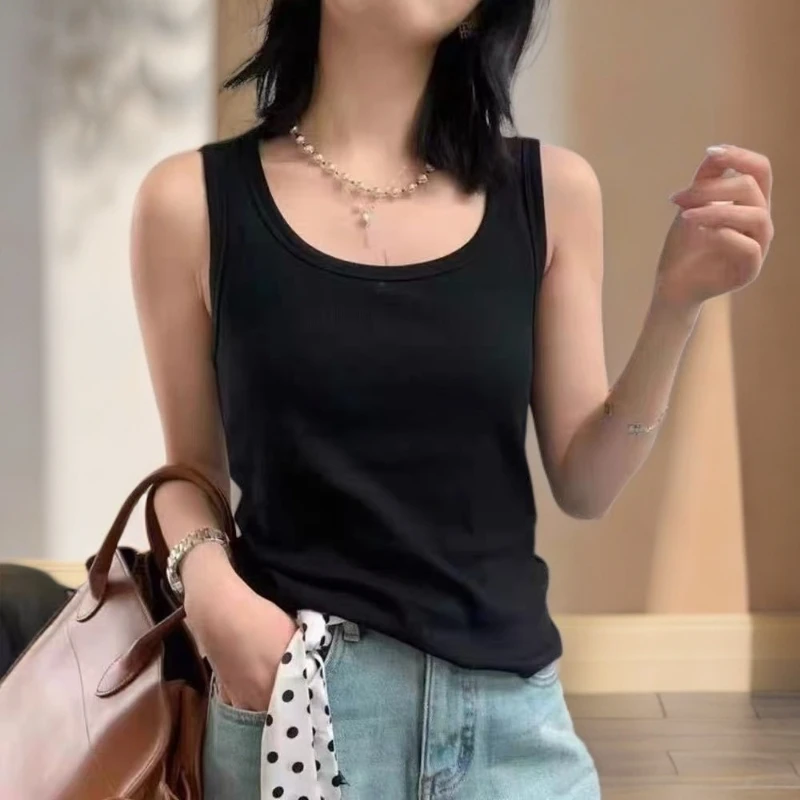 【众帆女装2】简约通勤吊带无袖背心夏季打底美背纯色简约女士