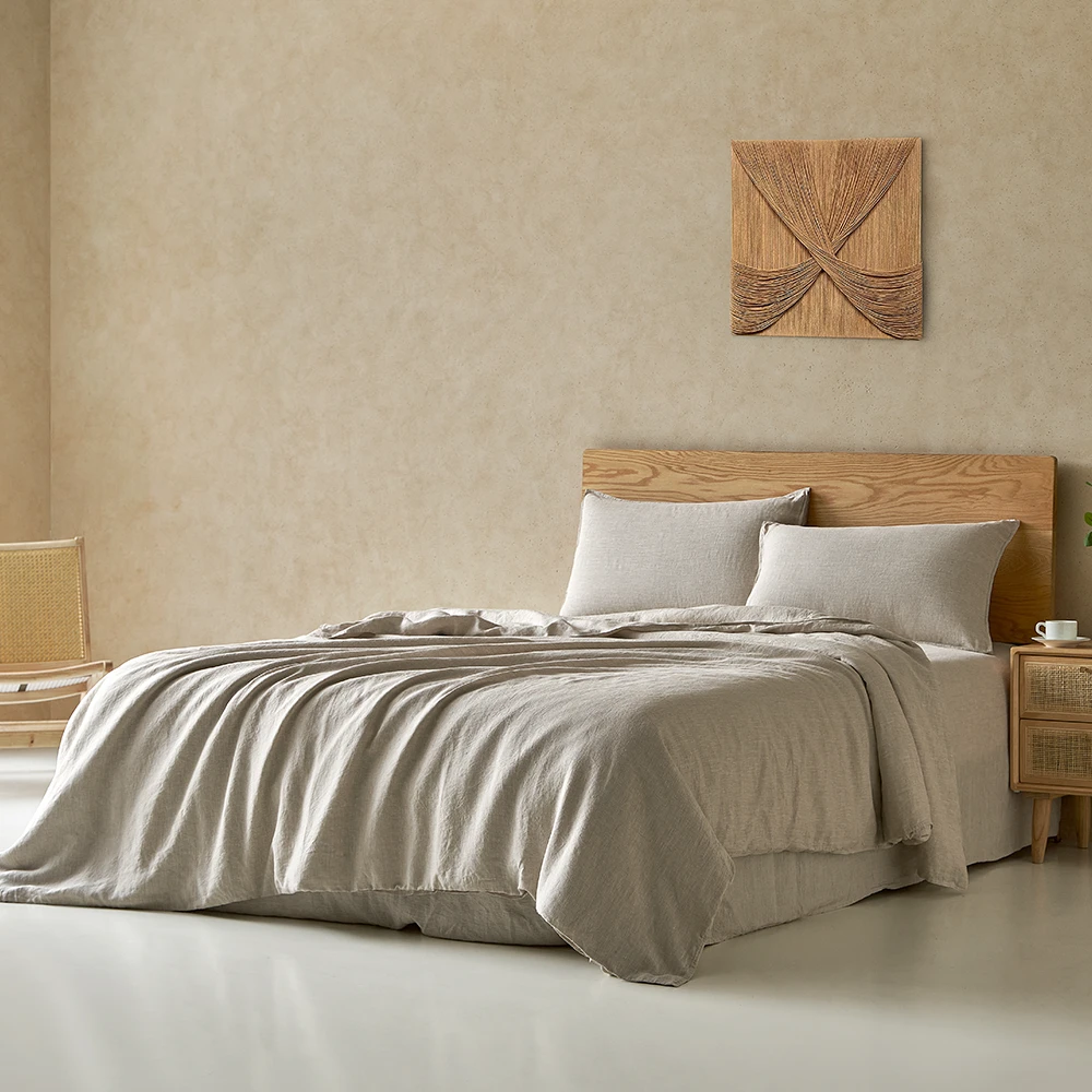 椒时【14支100%亚麻雨露麻被套】干爽透气天然抑菌简约轻奢有直播价