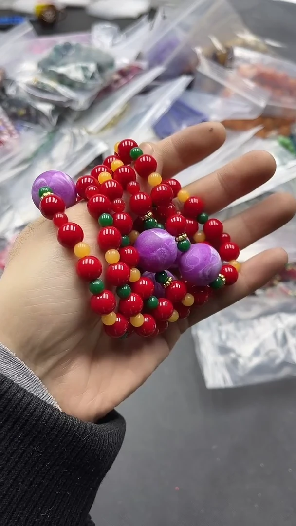 【闪购商品】硅化珊瑚手链未镶嵌59