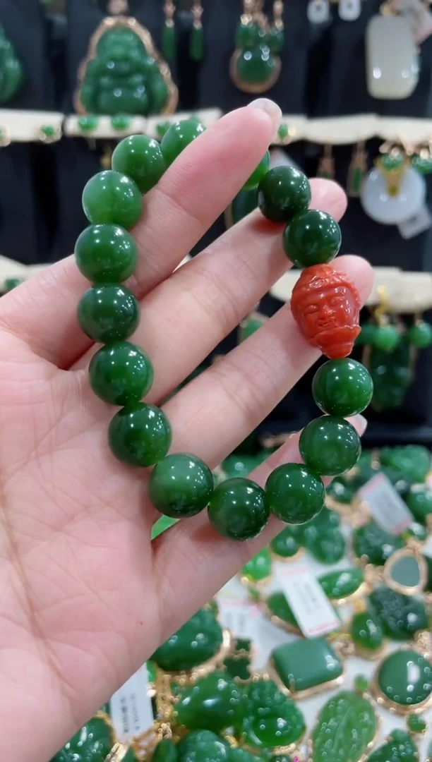 和田玉（碧玉）未镶嵌颈饰手串