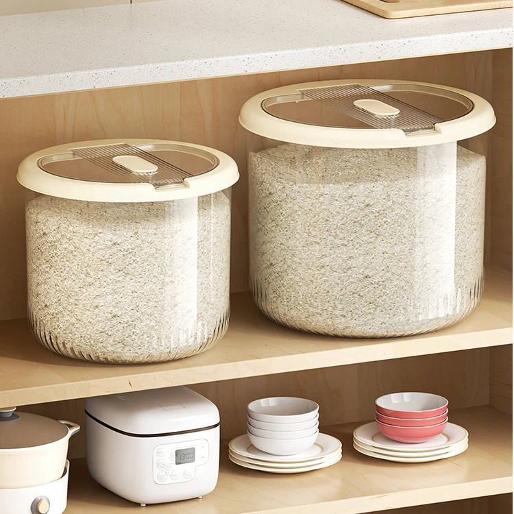 透明大容量家用米面收纳桶防潮密封食物收纳盒厨房杂粮收纳神器