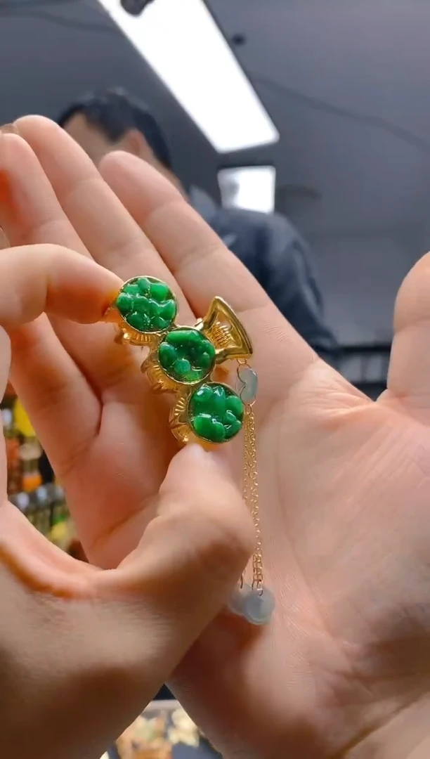 【闪购商品】翡翠耳饰合金0312翡翠发簪