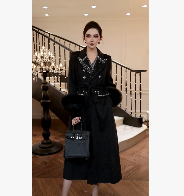 【FUNANI】 轻奢法式高级感重工原创设计感  大衣 XS2530322