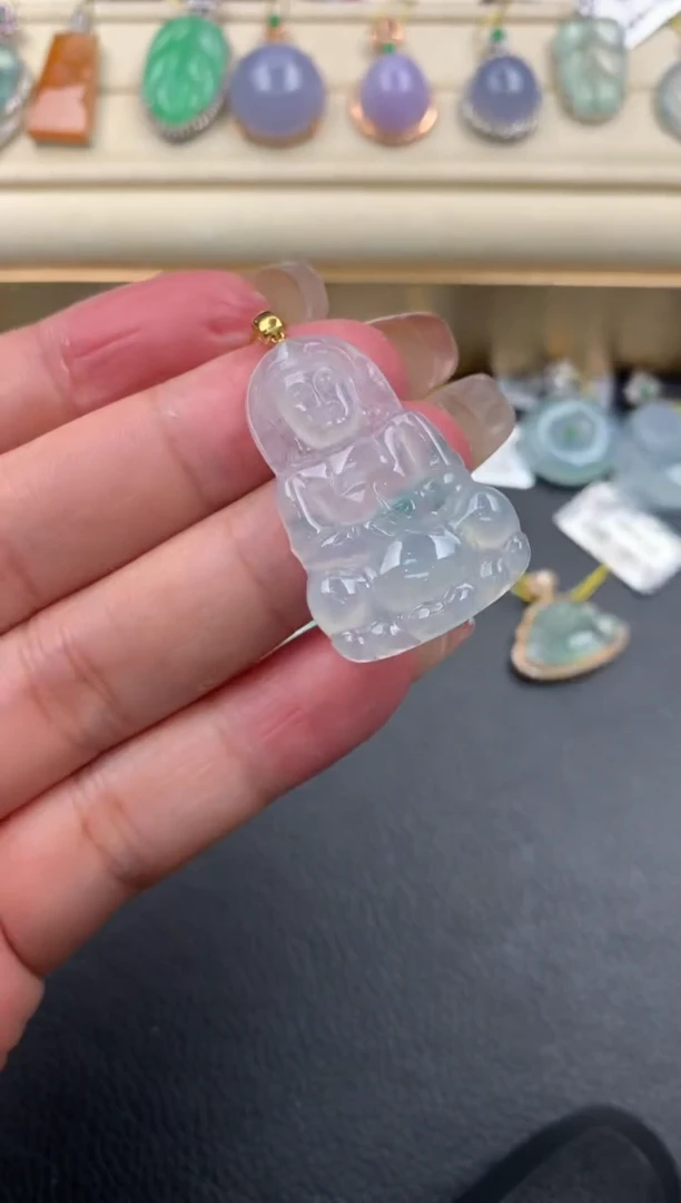 【闪购商品】翡翠颈饰18K金镶嵌Q119      