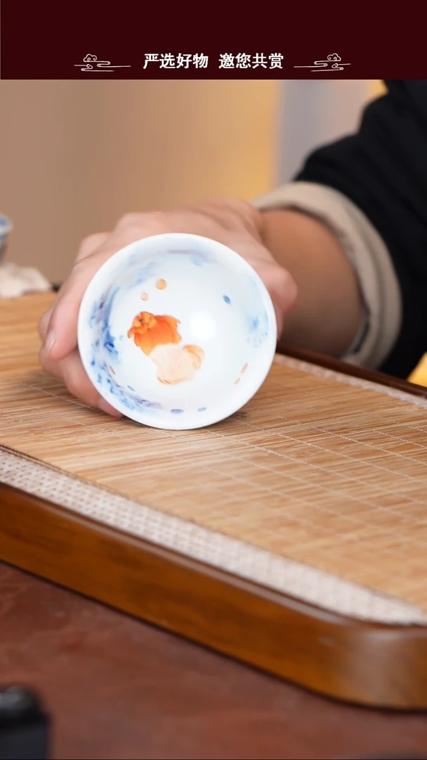 手工手绘青花主人杯