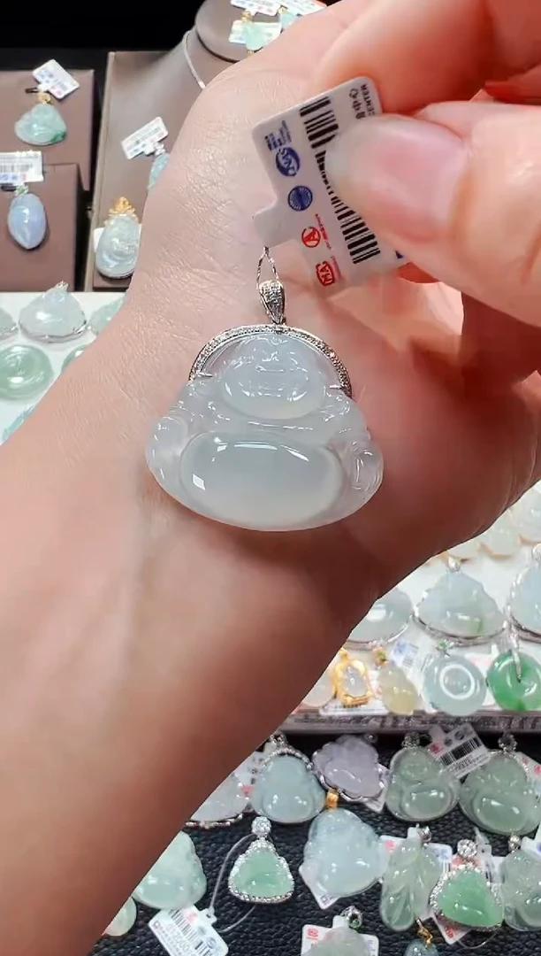 【闪购商品】翡翠吊坠(不含链)18K金镶嵌佛公吊坠903