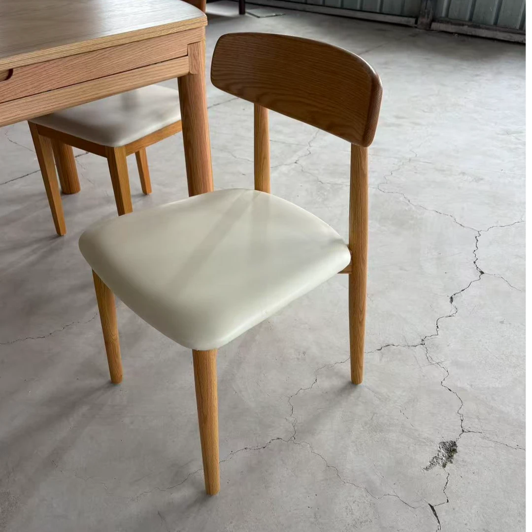 红橡木软包餐椅2把