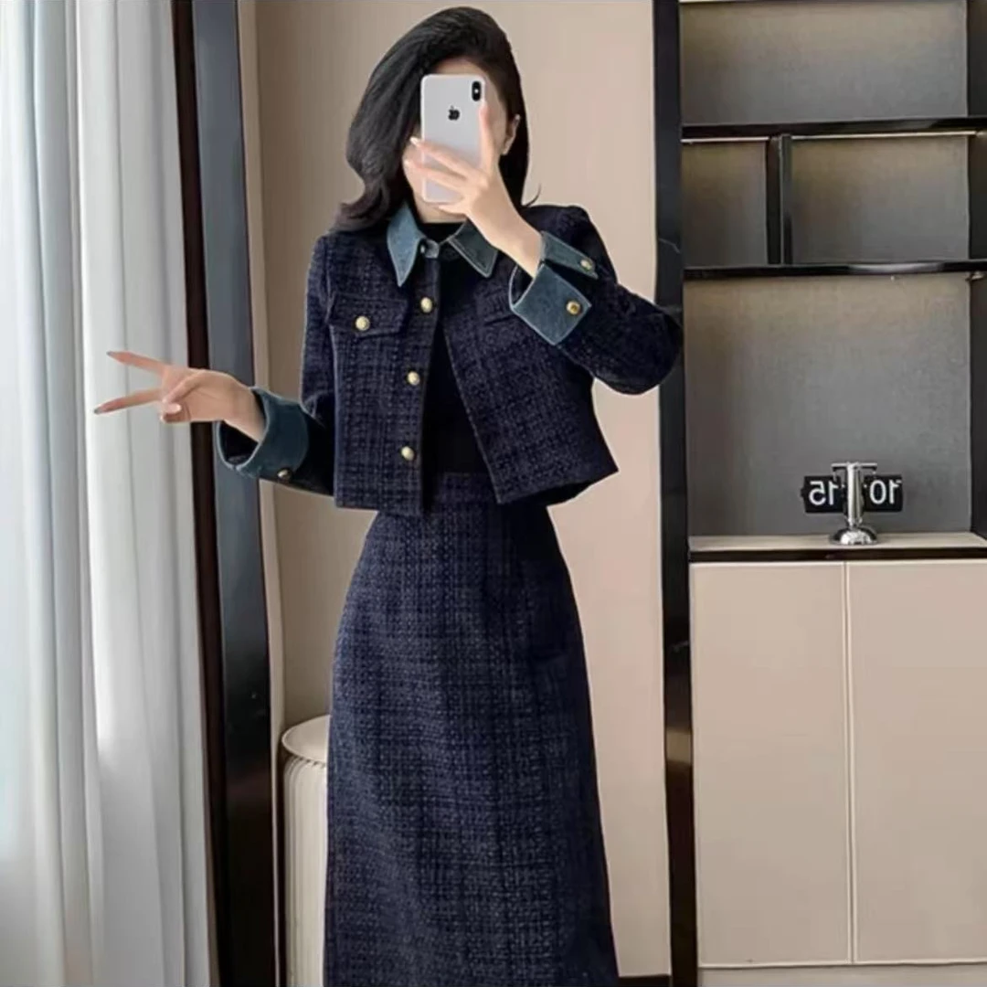 【龙龙】大码小香风两件套高级感气质时尚套装（98002、98005）