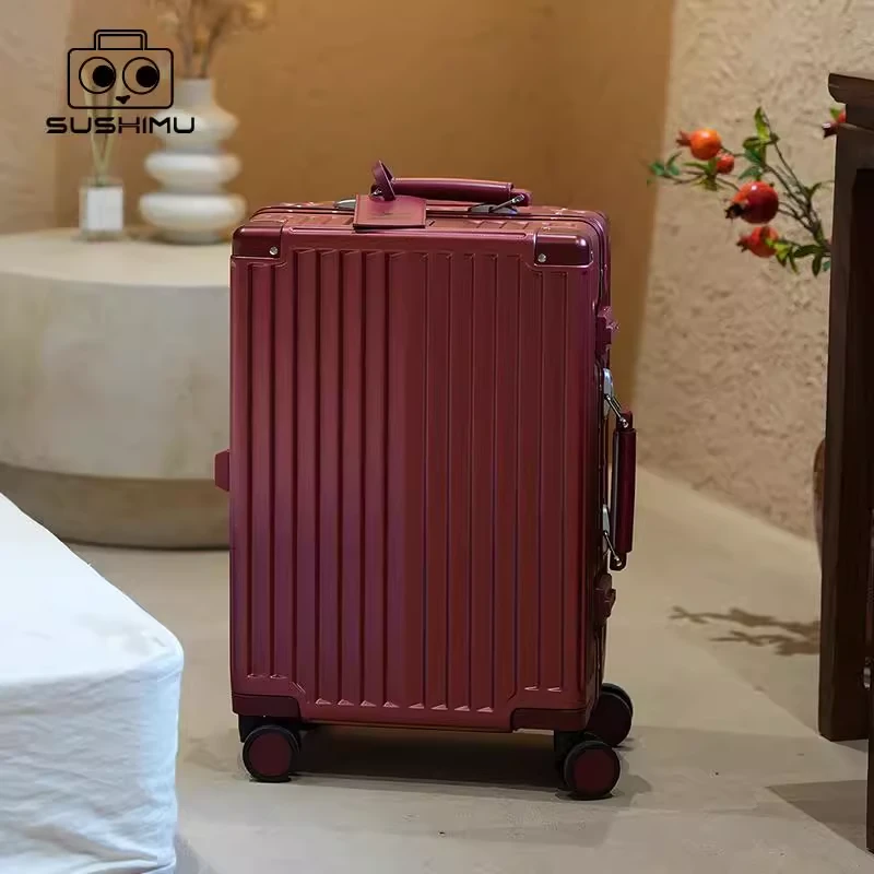 SUSHIMU红色行李箱结婚陪嫁箱新娘婚礼拉杆箱密码箱婚嫁旅行箱子