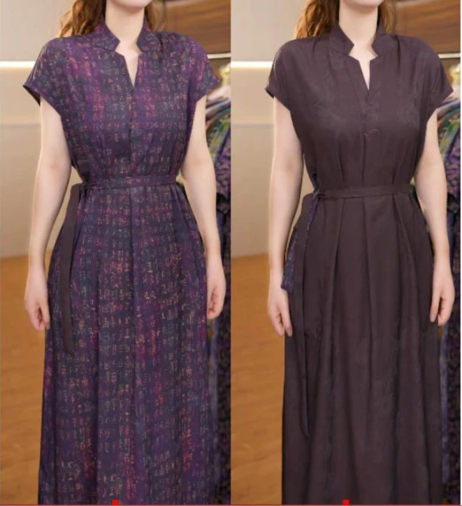 2988-25新款舒适时尚双面穿连衣裙