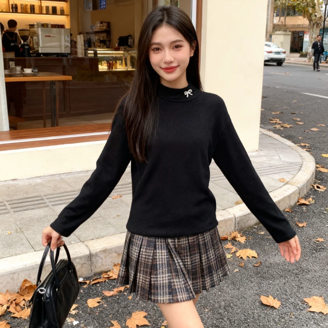 9536329高端专享天花板秋季打底衫黑色（靠谱）