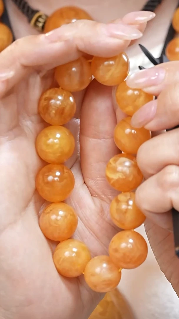 蜜蜡颈饰未镶嵌5381天然蜜蜡珠宝奇石云端妖孽石膏蜡全部保真