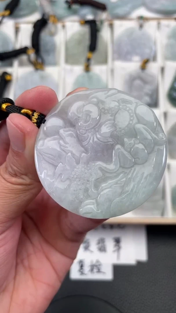 颈饰未镶嵌翡翠天然缅甸翡翠A货144