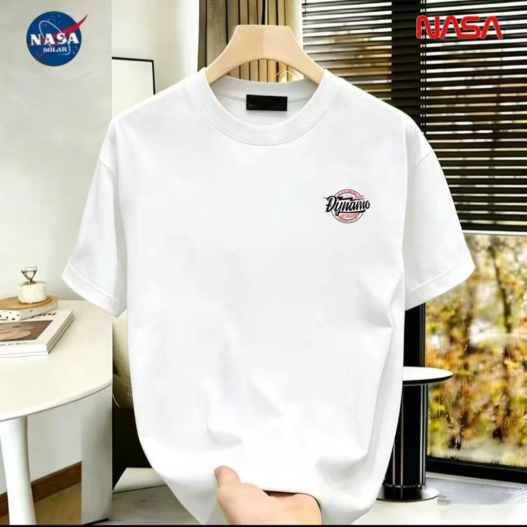 NASA联名纯棉夏季圆领短袖T恤微宽松时尚男女同款休闲百搭114