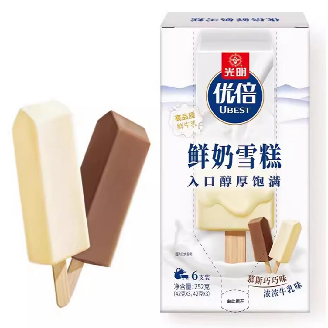 特惠福利吃到10.26光明3盒优倍鲜奶雪糕(巧巧味、牛乳味6支装)