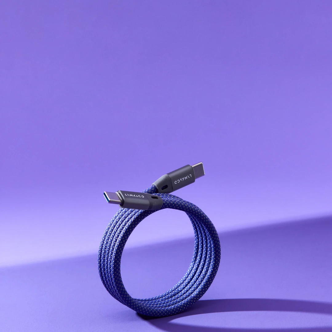 领克磁吸快充数据线快充趣味收纳高密编织1m线可充车家电脑手机