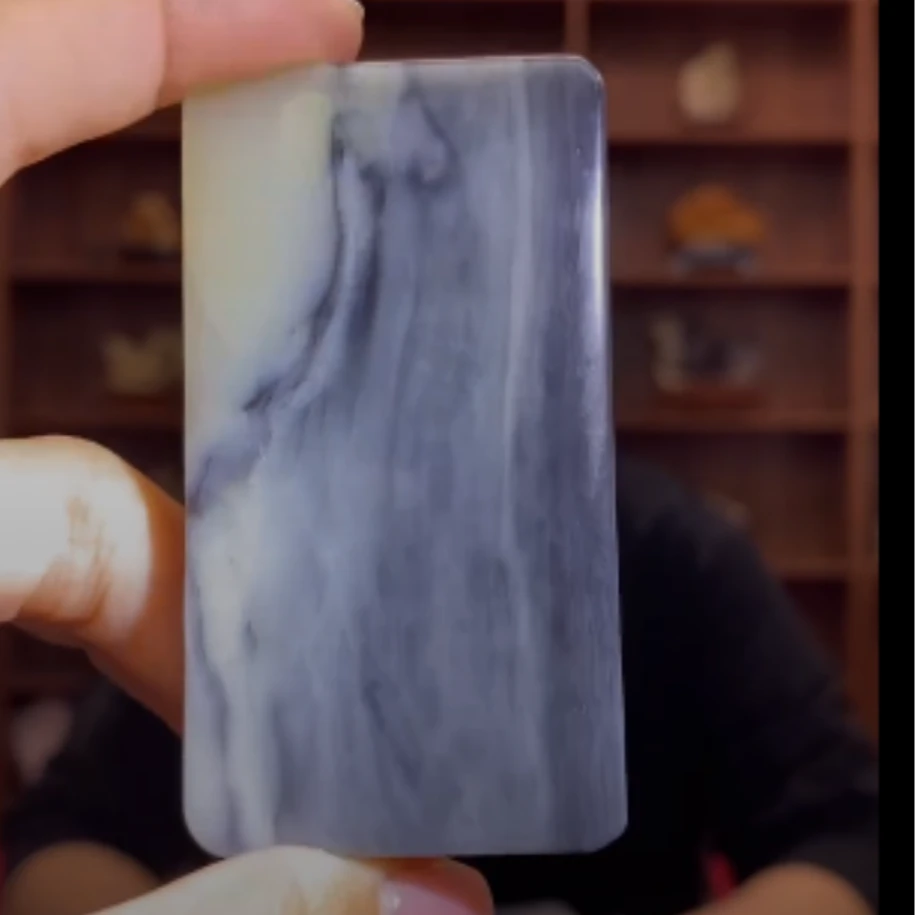 和田青花无事牌吊坠-