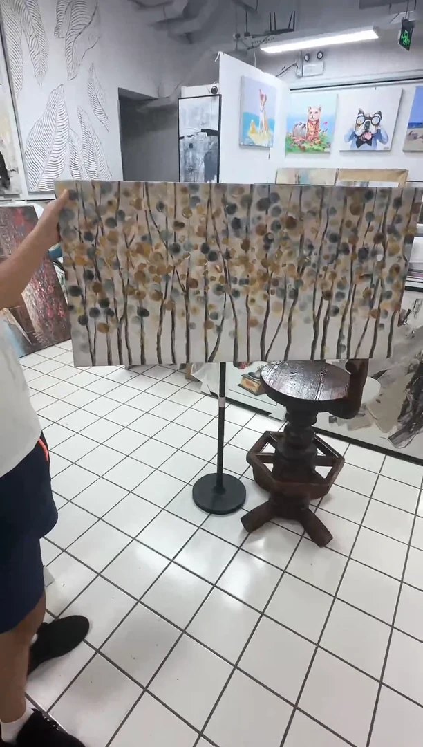 168现代艺术油画装饰画50cm*100cm