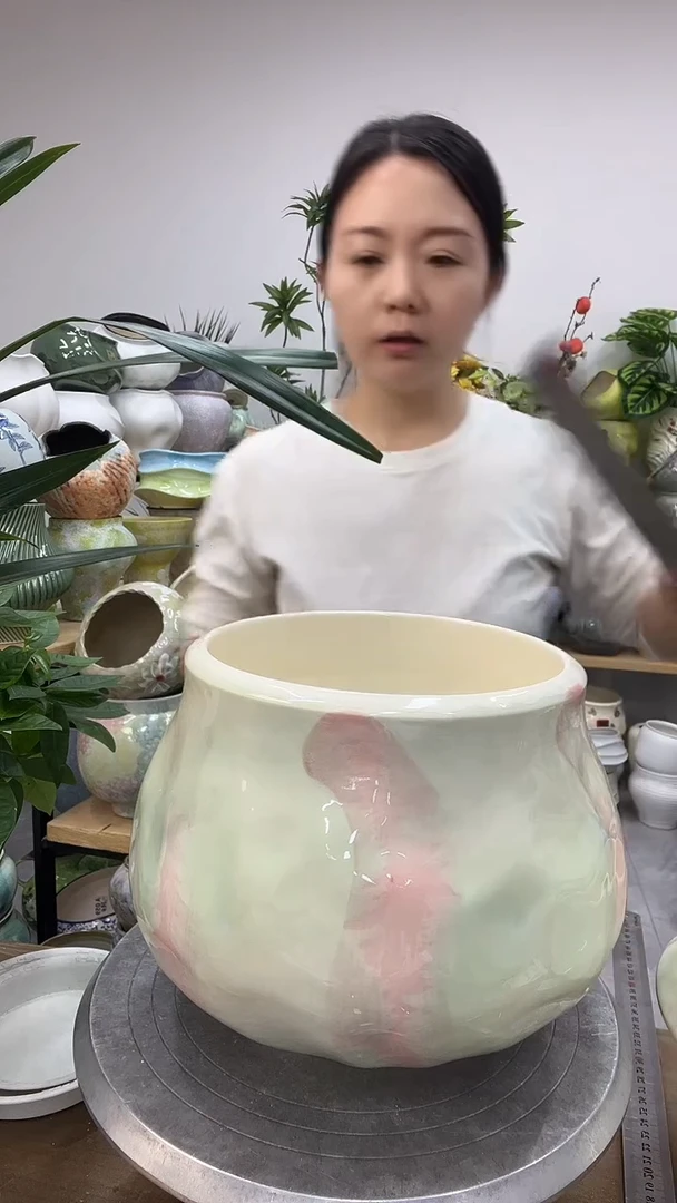 9.6陶瓷花盆直播链接高. 201       口19