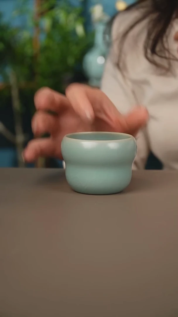仿古天青葫芦杯一级