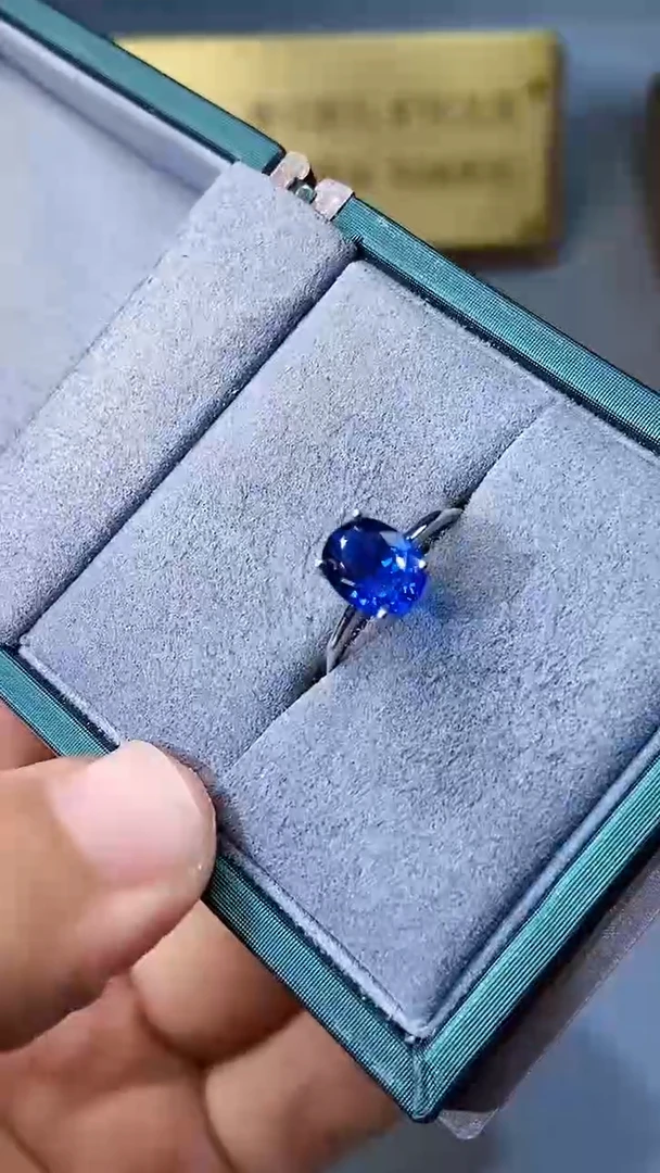 【闪购商品】蓝宝石戒指银S925镶嵌354