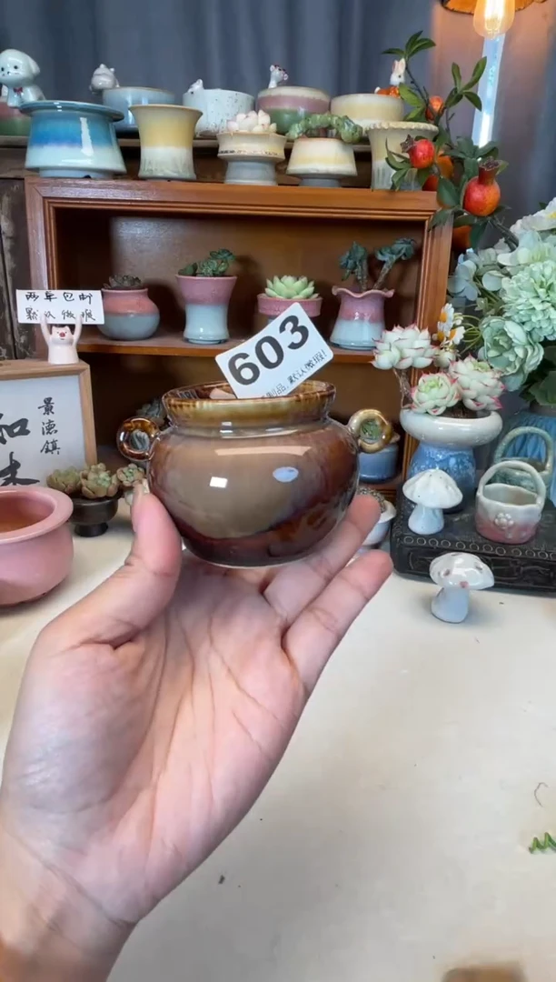 瓷片603知木小芳花盆