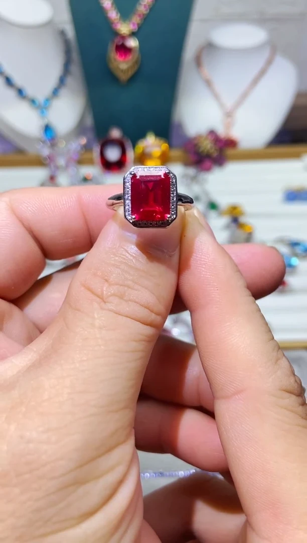 银S925镶嵌耳饰紫晶1