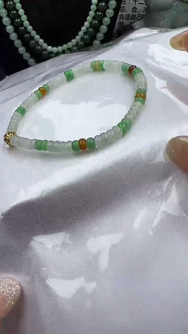 未镶嵌手串翡翠算盘珠