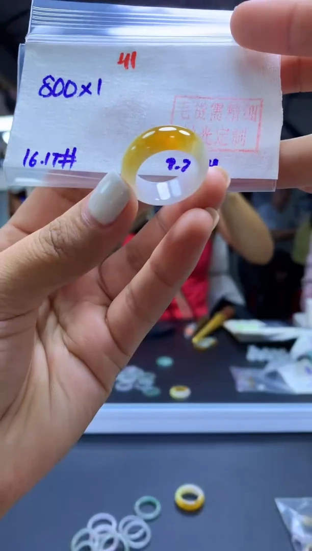 未镶嵌定制翡翠戒圈#800元-毛货需精细抛光