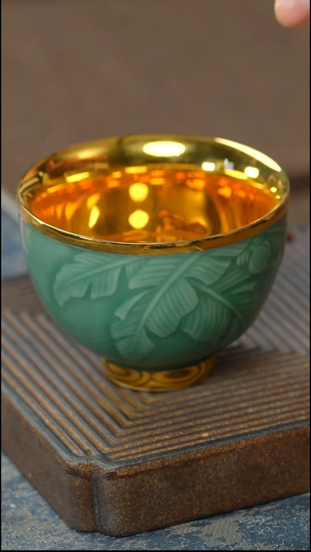 【ABC】【青瓷芭蕉叶杯】【以佳礼盒】