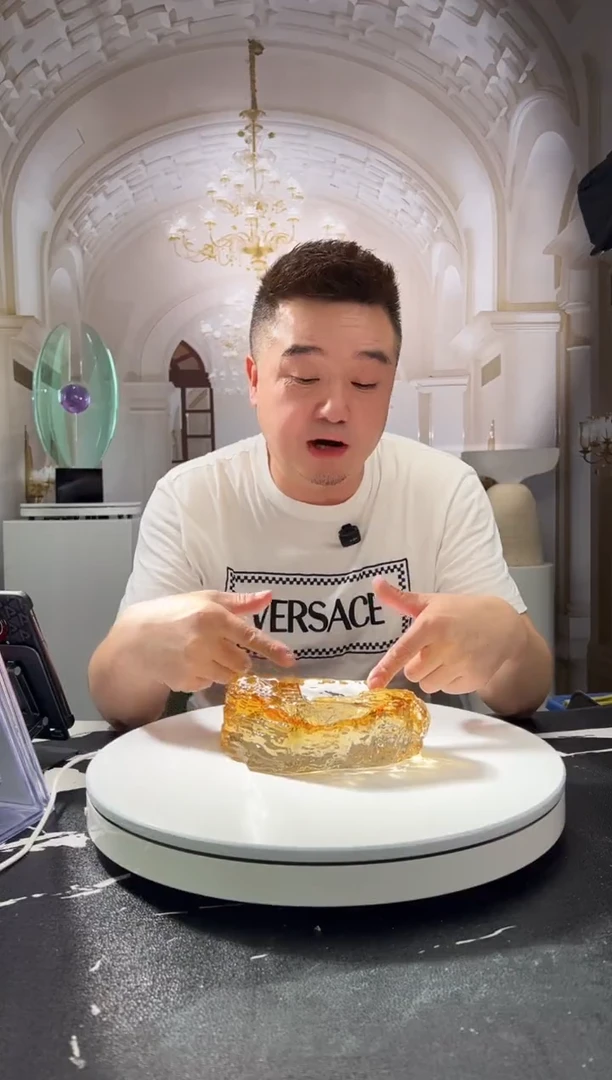 茶宠巴比特美学 岩石金色烟灰缸