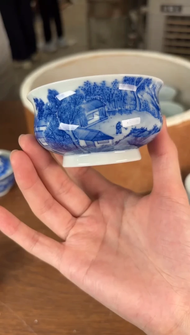 杯看山柴窑青花看山柴窑青花