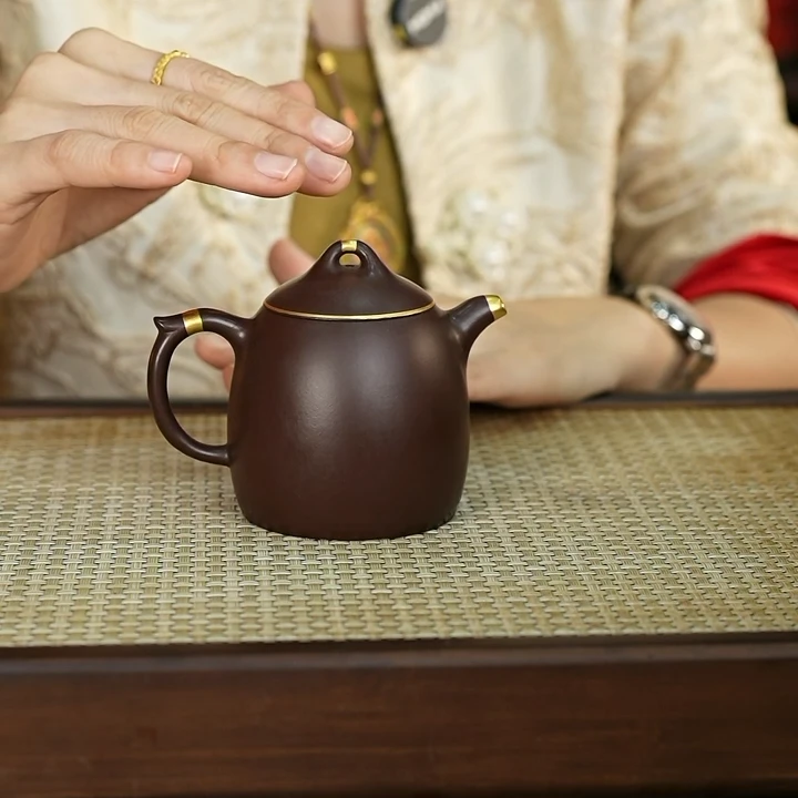 慕子-文化——《冰岛五寨普洱生茶礼盒装（200克）》+紫泥描金秦权