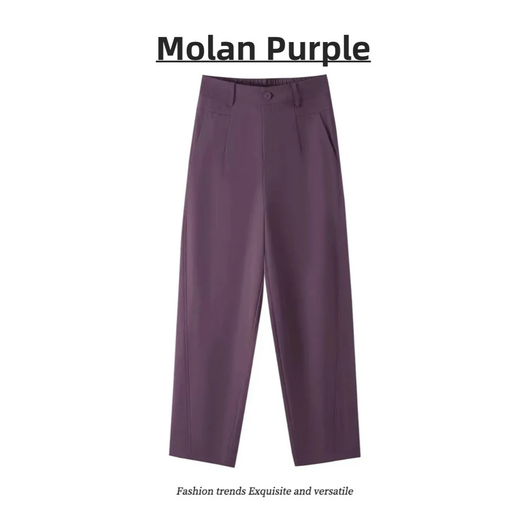 2025新款春夏小个子香蕉镰刀裤九分裤高腰显瘦直筒时尚休闲百搭