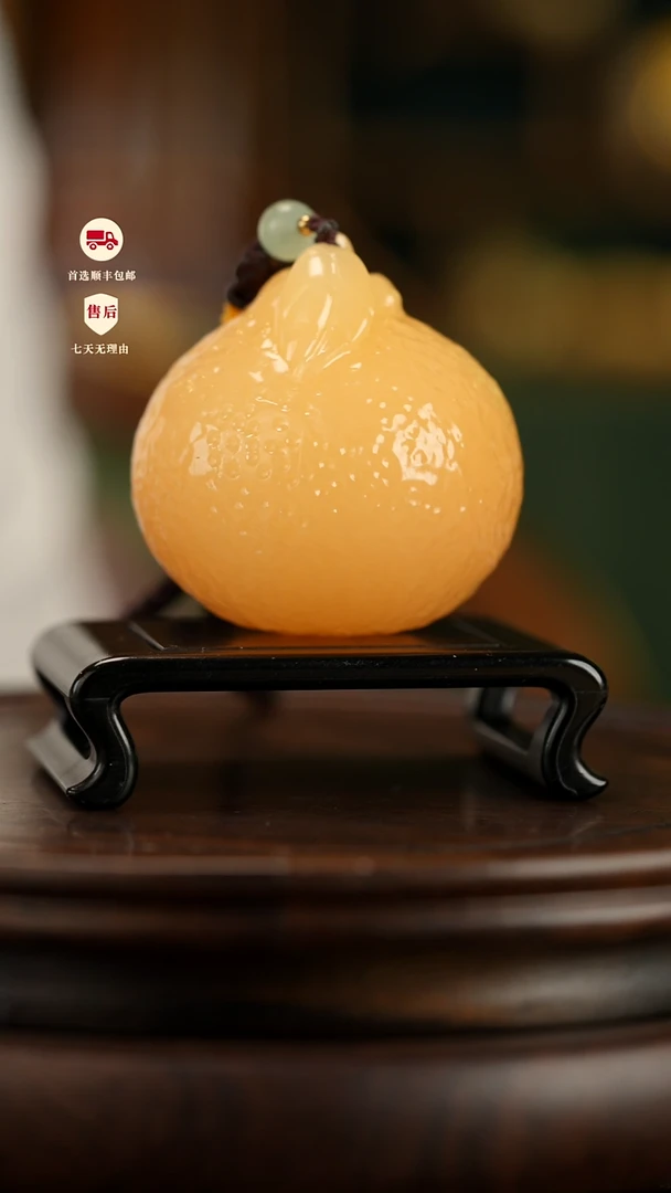 云南石金田黄大吉大利手把件摆件挂件