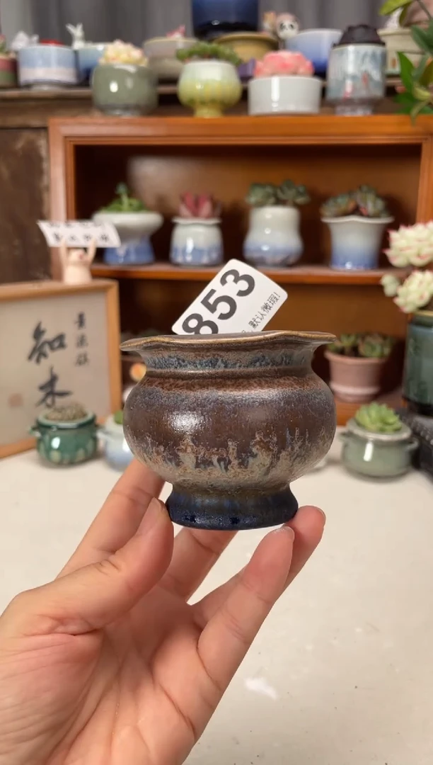 瓷片853知木小芳花盆