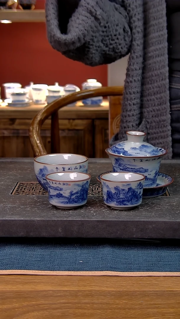 简装家用款4件套 老陶泥开片纹陶瓷茶具