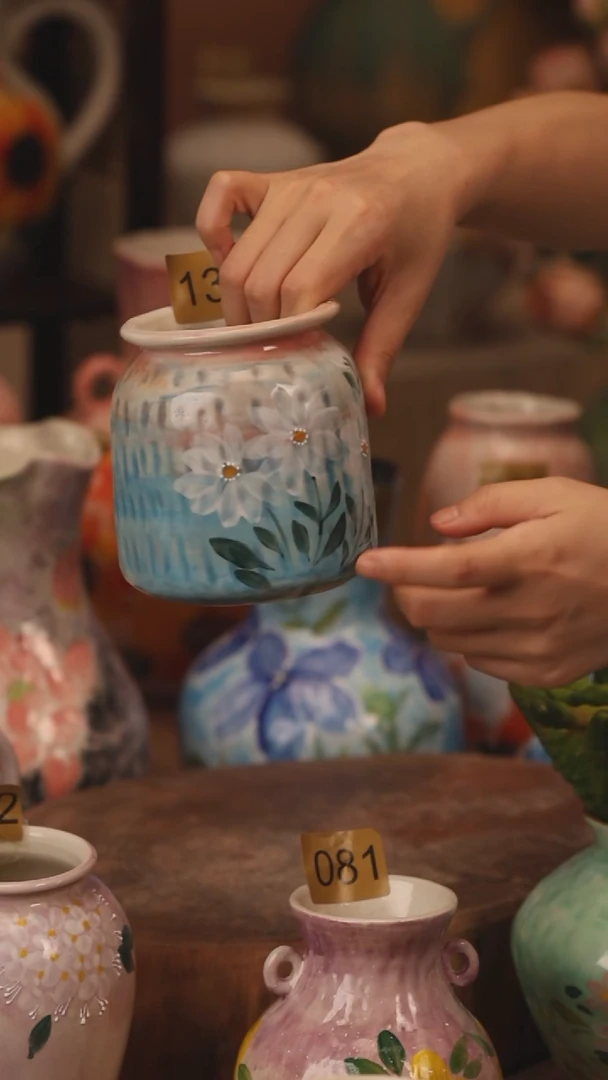 陶瓷136景德镇设计师手作花器摆件侘寂风