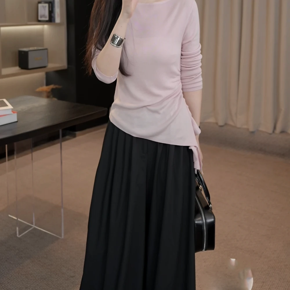 云海雾凇｜直筒阔腿百搭拖地西装裤高腰气质阔腿裤裤子