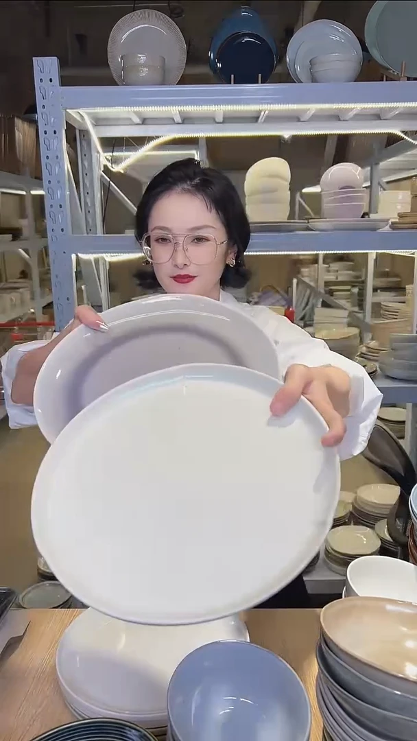 瓷300外贸尾货高温釉下彩陶瓷餐具默认微瑕