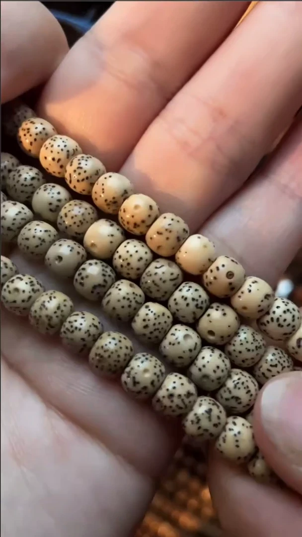 手串星月菩提精工级陈籽6*5桶珠长串