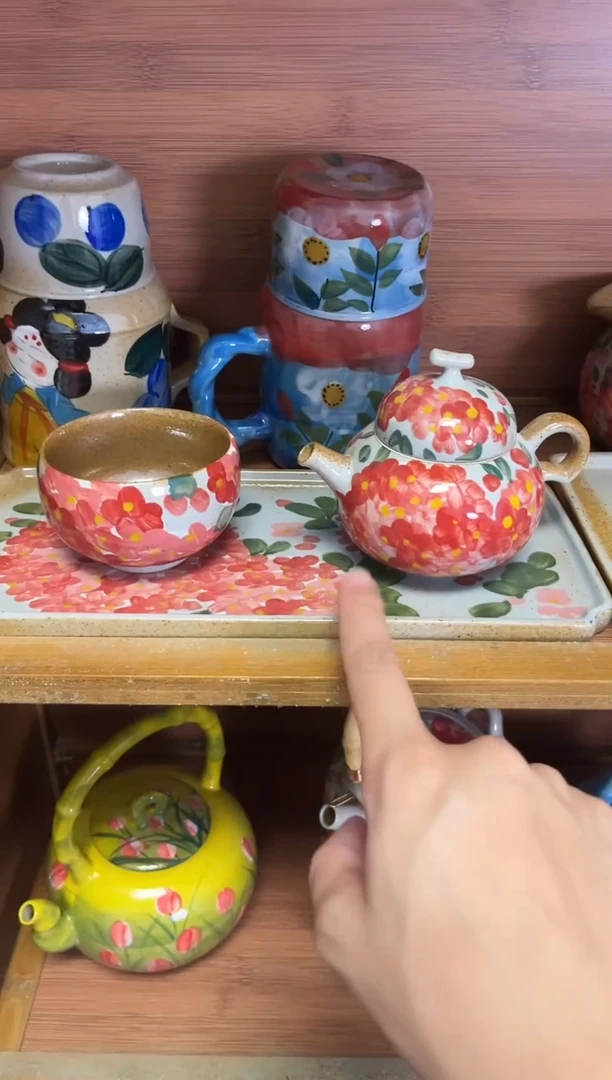 杯子手绘高温釉下陶瓷