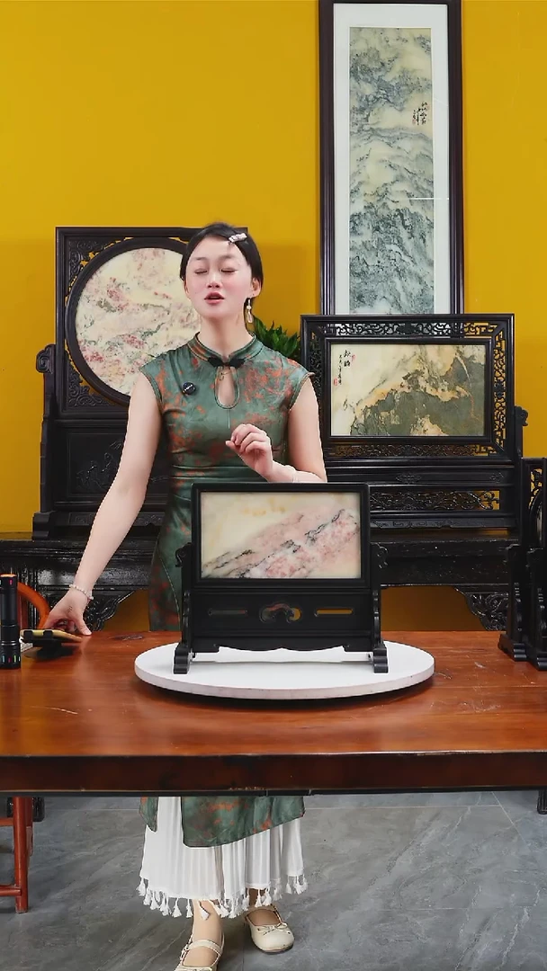 石材天然大理石画摆件