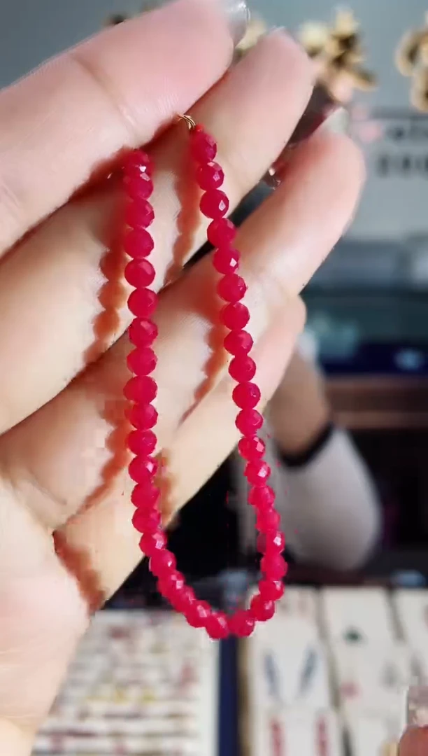 【闪购商品】红宝石红刚玉手链未镶嵌无证书