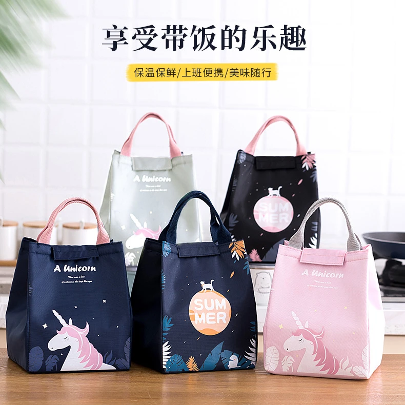 爆款手提大容量保温包梦幻森林加厚铝箔保温保鲜便携铝箔保温餐包