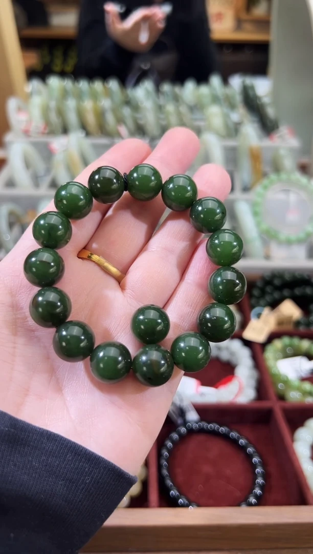 未镶嵌手串和田玉木孜塔格碧玉手串卡13